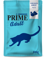 137.3249   PRIME пауч 100г Паштет из курицы и говядины, для кошек (уп24)