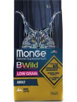 Monge Cat BWild Low Grain корм для взрослых кошек всех пород, низкозерновой, мясо зайца