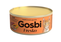 Gosbi Fresko влажный корм для взрослых кошек всех пород, тунец, лосось и папайя