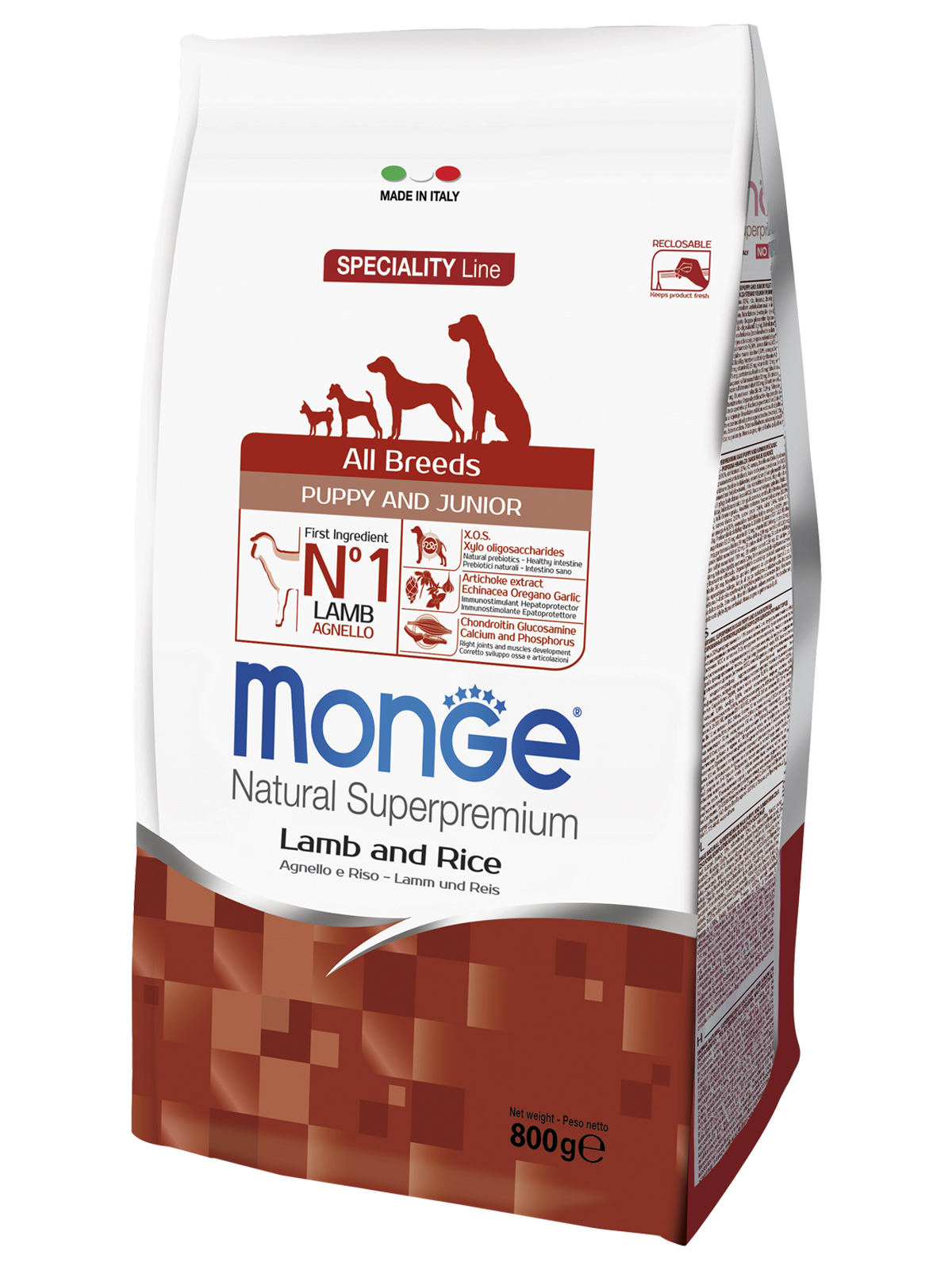 Monge Speciality Line Puppy & Junior корм для щенков всех пород, ягненок с рисом и картофелем / 800 гр