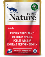 137.6.5535    PRIME NATURE пауч 100гр в желе Курица с морским окунем дкошек (уп24)