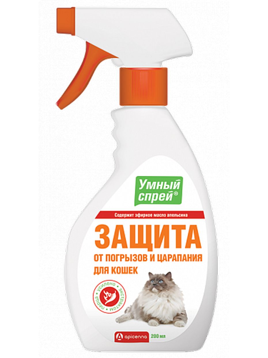 Apicenna Умный спрей защита от царапания и погрызов для кошек (200 мл)