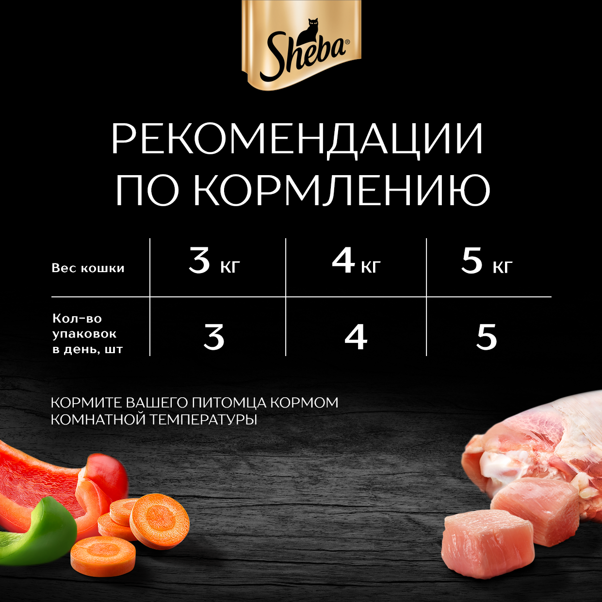 Sheba Nature's Collection влажный корм для кошек, с курицей и паприкой (28шт в уп) / 75 гр