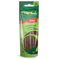 Triol лакомство для взрослых кошек всех пород, аппетитные колбаски из утки