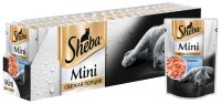 Sheba влажный корм для взрослых кошек всех пород, мини порция, лосось (33шт в уп)