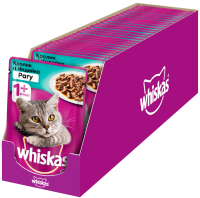 Whiskas влажный корм для взрослых кошек всех пород, рагу с кроликом и индейкой (24шт в уп)