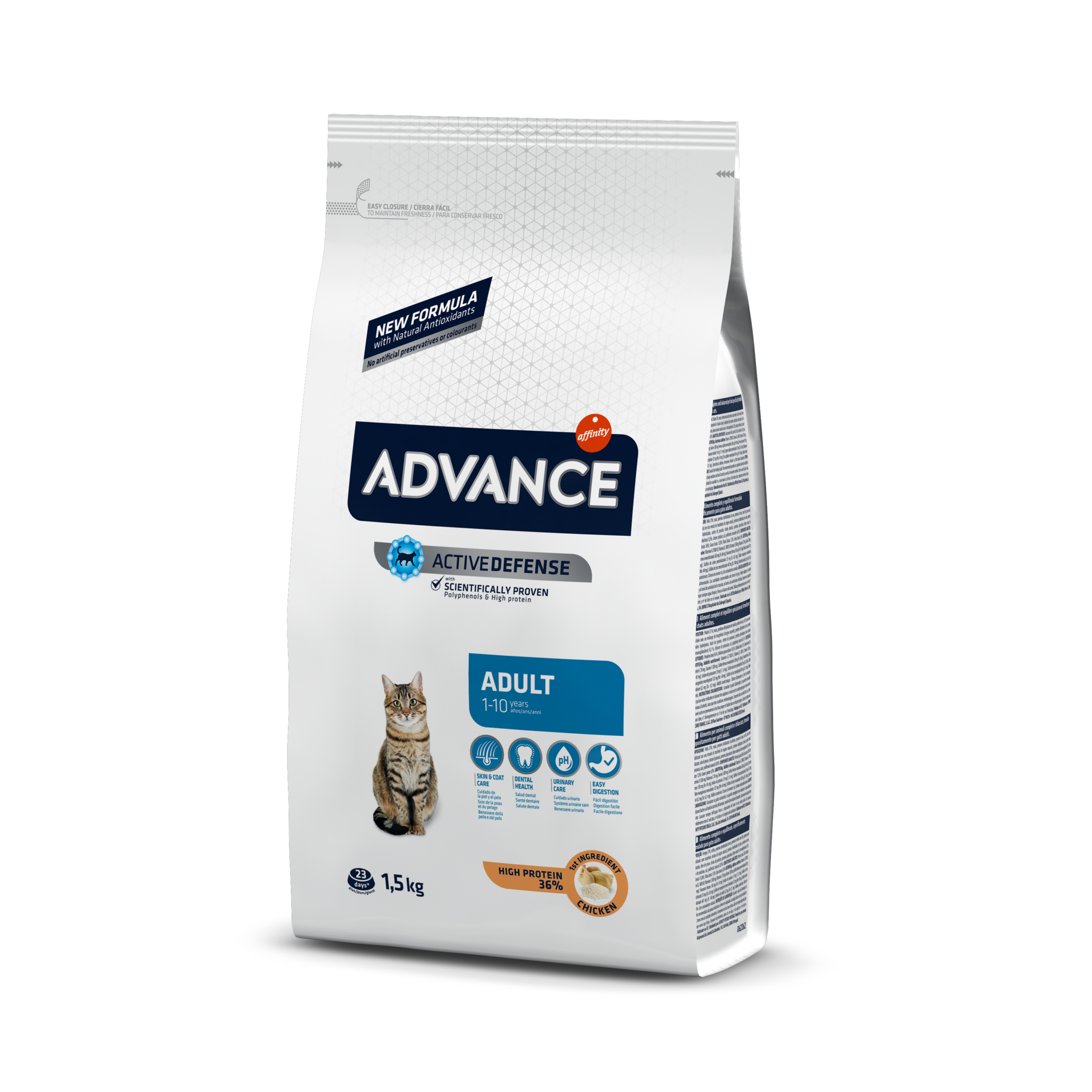 Advance корм для взрослых кошек всех пород, курица и рис