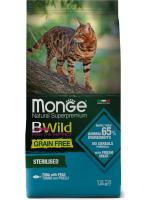 Monge Cat BWild GF корм для стерилизованных взрослых кошек всех пород, беззерновой, тунец и горох