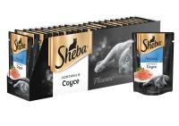 Sheba влажный корм для взрослых кошек всех пород, ломтики в соусе, лосось (24шт в уп)