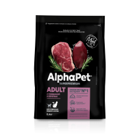 фронт Сухой корм AlphaPet для взр. кошек с гов. и печ. 0,4 кг