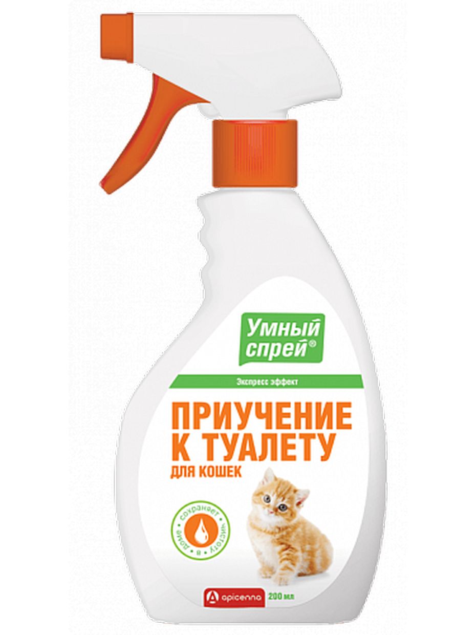 Apicenna Умный спрей приручение к туалету для кошек (200 мл)