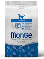 Monge Cat Urinary корм для кошек всех возрастов и пород, профилактика МКБ, курица и рис