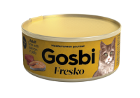 Gosbi Fresko влажный корм для взрослых кошек всех пород, тунец и лосось