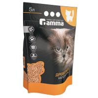 Gamma наполнитель для кошачьих туалетов, древесный, впитывающий (крупные гранулы)
