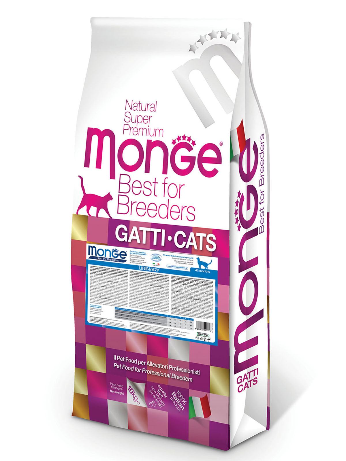 Monge Cat Urinary PFB корм для кошек всех возрастов и пород, профилактика МКБ, курица и рис (10 кг)
