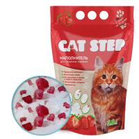 CatStep наполнитель для кошачьих туалетов, аромат клубники, силикагелевый впитывающий