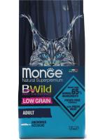 Monge Cat BWild Low Grain корм для взрослых кошек всех пород, с анчоусами