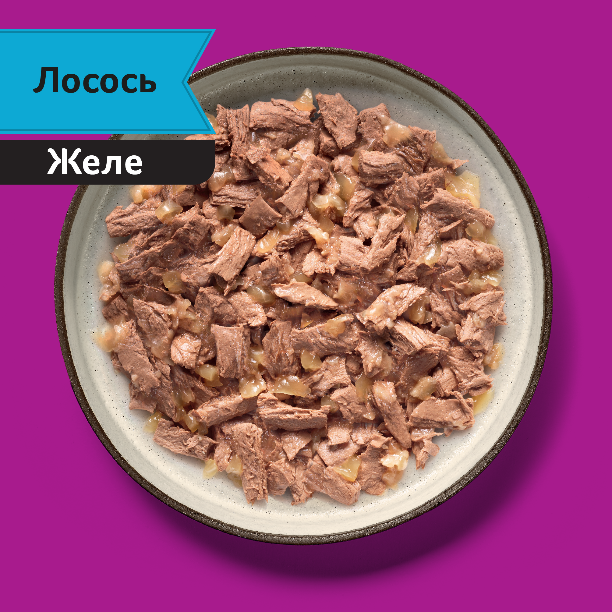 Whiskas влажный корм для кошек, рыбная коллекция, лосось в желе (28шт в уп) / 75 гр