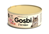 Gosbi Fresko влажный корм для взрослых кошек всех пород, индейка и ветчина