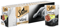 Sheba влажный корм для взрослых кошек всех пород, мини порция, утка (33шт в уп)