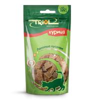 Triol лакомство для взрослых кошек всех пород,  кусочки из курицы
