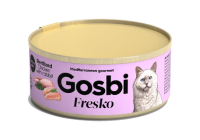 Gosbi Fresko влажный корм для стерилизованных взрослых кошек всех пород, курица и кролик