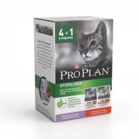 Pro Plan Sterilised влажный корм для кошек, индейка + говядина