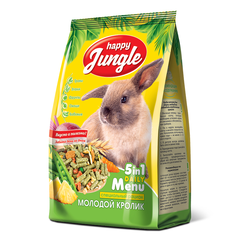 Happy Jungle корм для молодых кроликов