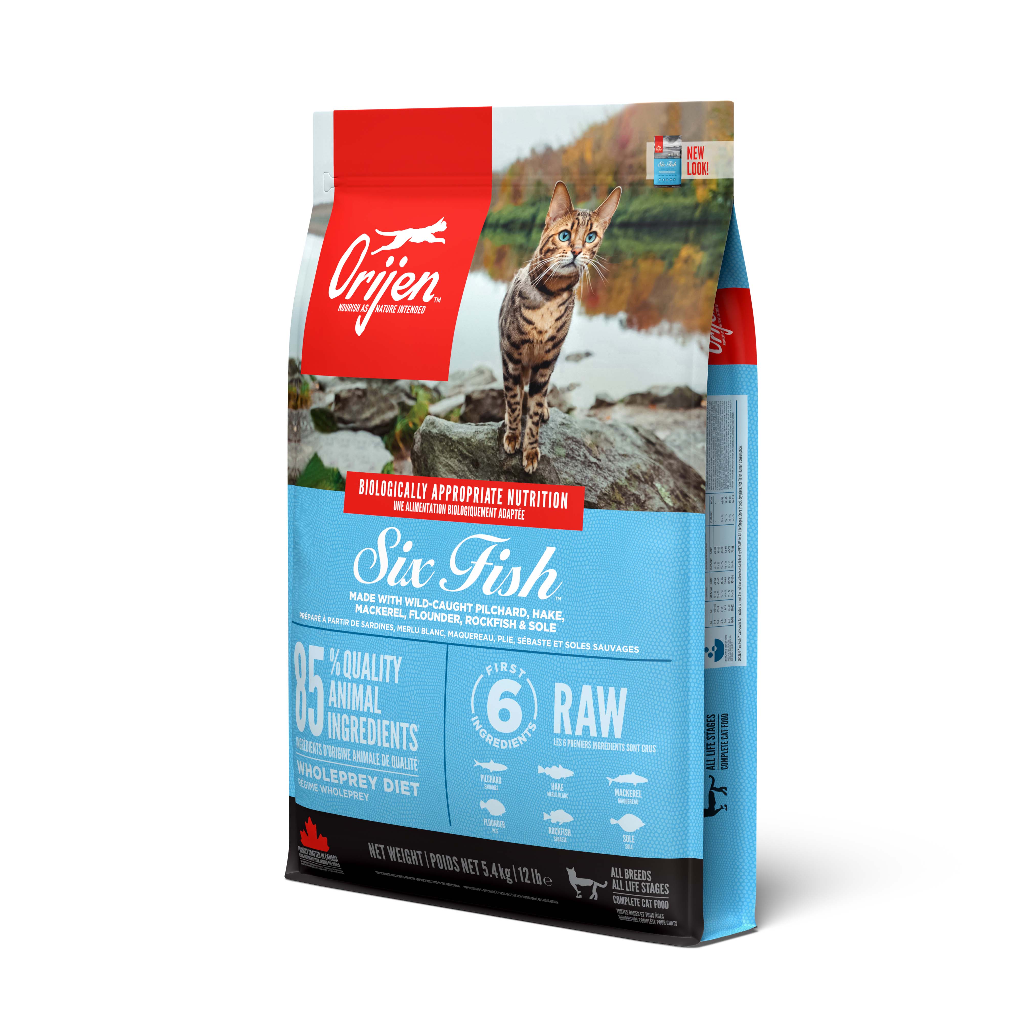 ORIJEN Six Fish Cat Front Left 5.4kg Canada EMEA APAC