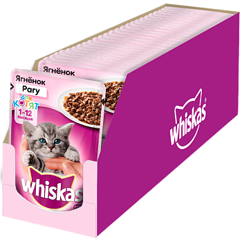 Whiskas влажный корм для котят всех пород, рагу с ягненком