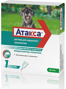 KRKA Атакса №1 капли для собак от 10-25 кг