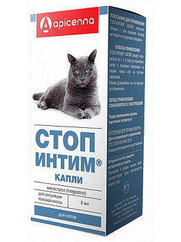 Apicenna Стоп-Интим капли для котов, для регуляции половой охоты