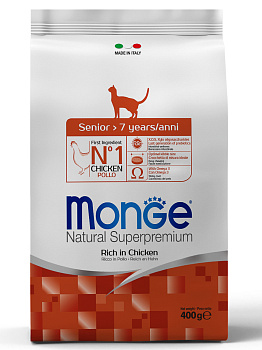 Monge Cat Senior корм для пожилых кошек всех пород, курица