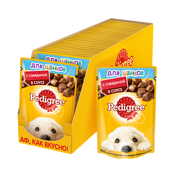 Pedigree влажный корм для щенков всех пород, говядина (28шт в уп)