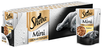 Sheba влажный корм для взрослых кошек всех пород, мини порция, курица